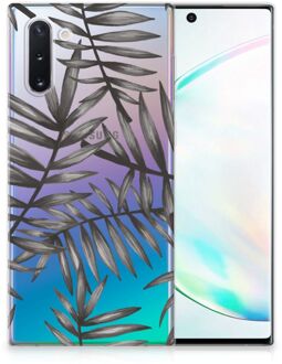 B2Ctelecom Back Case Samsung Note 10 TPU Siliconen Hoesje Leaves Grey