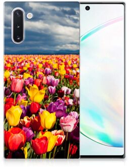 B2Ctelecom Back Case Samsung Note 10 TPU Siliconen Hoesje Tulpen