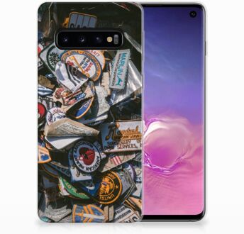 B2Ctelecom Back Case Samsung S10 TPU Siliconen Hoesje Badges