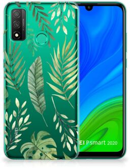 B2Ctelecom Back Case Siliconen Hoesje Huawei P Smart 2020 Telefoonhoesje Bladeren