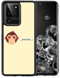 B2Ctelecom Back Case Siliconen Hoesje met Foto Samsung Galaxy S20 Ultra Smartphone Hoesje met Zwarte rand Aap