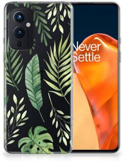 B2Ctelecom Back Case Siliconen Hoesje OnePlus 9 Telefoonhoesje Bladeren