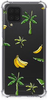 B2Ctelecom Back Case Siliconen Hoesje Samsung Galaxy A12 GSM Hoesje met doorzichtige rand Banana Tree