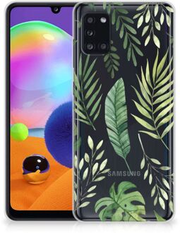 B2Ctelecom Back Case Siliconen Hoesje Samsung Galaxy A31 Telefoonhoesje Bladeren