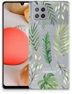 B2Ctelecom Back Case Siliconen Hoesje Samsung Galaxy A42 Telefoonhoesje Bladeren