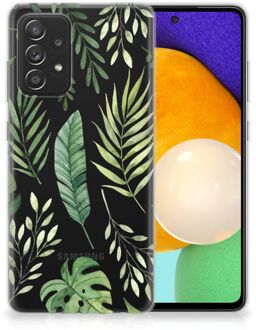 B2Ctelecom Back Case Siliconen Hoesje Samsung Galaxy A52 (5G/4G) Telefoonhoesje Bladeren