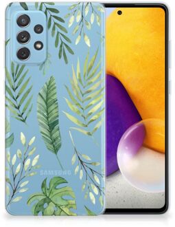 B2Ctelecom Back Case Siliconen Hoesje Samsung Galaxy A72 Telefoonhoesje Bladeren