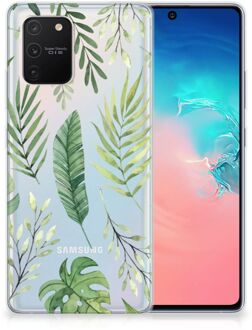 B2Ctelecom Back Case Siliconen Hoesje Samsung Galaxy S10 Lite Telefoonhoesje Bladeren