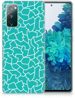 B2Ctelecom Back Case Siliconen Hoesje Samsung Galaxy S20 FE Telefoonhoesje Cracks Blue