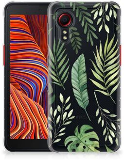 B2Ctelecom Back Case Siliconen Hoesje Samsung Galaxy Xcover 5 Telefoonhoesje Bladeren