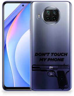 B2Ctelecom Back Case Siliconen Hoesje Xiaomi Mi 10T Lite Telefoonhoesje Pistol Don't Touch My Phone