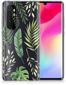 B2Ctelecom Back Case Siliconen Hoesje Xiaomi Mi Note 10 Lite Telefoonhoesje Bladeren