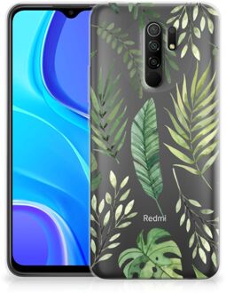 B2Ctelecom Back Case Siliconen Hoesje Xiaomi Redmi 9 Telefoonhoesje Bladeren