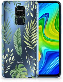 B2Ctelecom Back Case Siliconen Hoesje Xiaomi Redmi Note9 Telefoonhoesje Bladeren