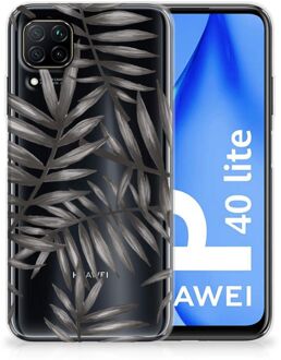 B2Ctelecom Back Case TPU Siliconen Hoesje Huawei P40 Lite Smartphone hoesje Leaves Grey