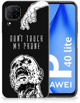 B2Ctelecom Back Case TPU Siliconen Hoesje Huawei P40 Lite Smartphone hoesje Super als Cadeautjes voor Hem Zombie