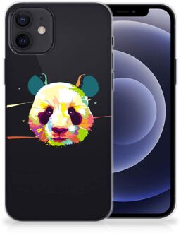 B2Ctelecom Back Case TPU Siliconen Hoesje iPhone 12 | 12 Pro (6.1") Smartphone hoesje Panda Color