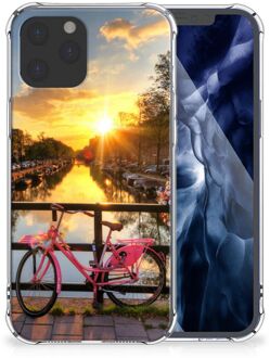 B2Ctelecom Back Case TPU Siliconen Hoesje iPhone 12 Pro Max Telefoon Hoesje met doorzichtige rand Amsterdamse Grachten