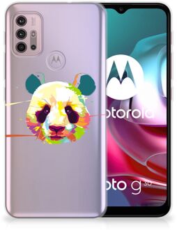 B2Ctelecom Back Case TPU Siliconen Hoesje Motorola Moto G30 | G10 Smartphone hoesje Panda Color