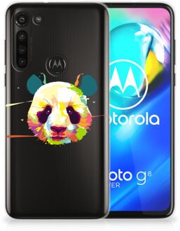 B2Ctelecom Back Case TPU Siliconen Hoesje Motorola Moto G8 Power Smartphone hoesje Panda Color