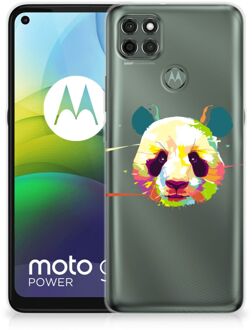 B2Ctelecom Back Case TPU Siliconen Hoesje Motorola Moto G9 Power Smartphone hoesje Panda Color