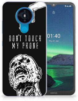 B2Ctelecom Back Case TPU Siliconen Hoesje Nokia 1.4 Smartphone hoesje Super als Cadeautjes voor Hem Zombie