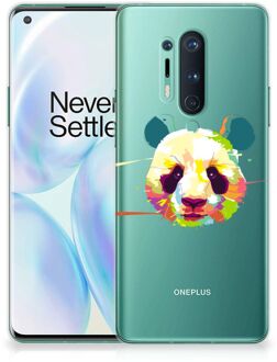 B2Ctelecom Back Case TPU Siliconen Hoesje OnePlus 8 Pro Smartphone hoesje Panda Color