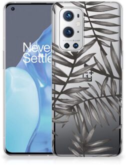 B2Ctelecom Back Case TPU Siliconen Hoesje OnePlus 9 Pro Smartphone hoesje Leaves Grey