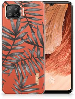 B2Ctelecom Back Case TPU Siliconen Hoesje OPPO A73 4G Smartphone hoesje Leaves Grey