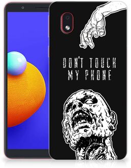 B2Ctelecom Back Case TPU Siliconen Hoesje Samsung Galaxy A01 Core Smartphone hoesje Super als Cadeautjes voor Hem Zombie