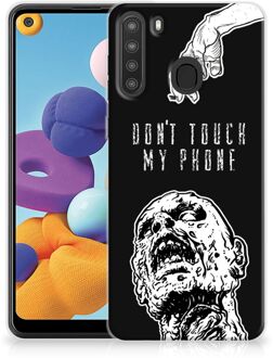 B2Ctelecom Back Case TPU Siliconen Hoesje Samsung Galaxy A21 Smartphone hoesje Super als Cadeautjes voor Hem Zombie