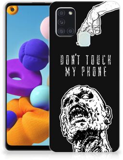 B2Ctelecom Back Case TPU Siliconen Hoesje Samsung Galaxy A21s Smartphone hoesje Super als Cadeautjes voor Hem Zombie