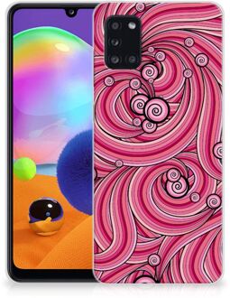 B2Ctelecom Back Case TPU Siliconen Hoesje Samsung Galaxy A31 Smartphone hoesje Swirl Pink