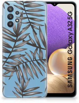 B2Ctelecom Back Case TPU Siliconen Hoesje Samsung Galaxy A32 5G Smartphone hoesje Leaves Grey