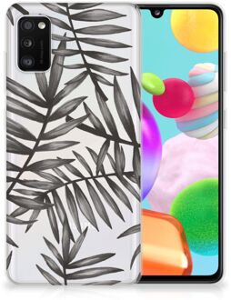 B2Ctelecom Back Case TPU Siliconen Hoesje Samsung Galaxy A41 Smartphone hoesje Leaves Grey