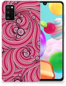 B2Ctelecom Back Case TPU Siliconen Hoesje Samsung Galaxy A41 Smartphone hoesje Swirl Pink