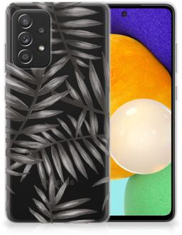 B2Ctelecom Back Case TPU Siliconen Hoesje Samsung Galaxy A52 (5G/4G) Smartphone hoesje Leaves Grey