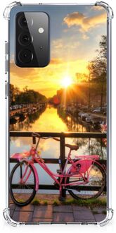 B2Ctelecom Back Case TPU Siliconen Hoesje Samsung Galaxy A72 4G/5G Telefoon Hoesje met doorzichtige rand Amsterdamse Grachten