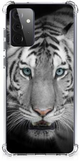 B2Ctelecom Back Case TPU Siliconen Hoesje Samsung Galaxy A72 4G/5G Telefoon Hoesje met doorzichtige rand Tijger