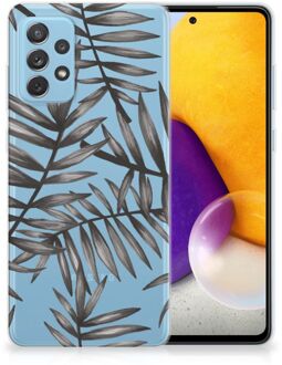 B2Ctelecom Back Case TPU Siliconen Hoesje Samsung Galaxy A72 Smartphone hoesje Leaves Grey