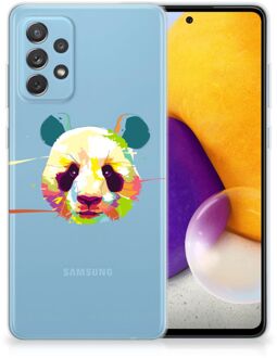 B2Ctelecom Back Case TPU Siliconen Hoesje Samsung Galaxy A72 Smartphone hoesje Panda Color