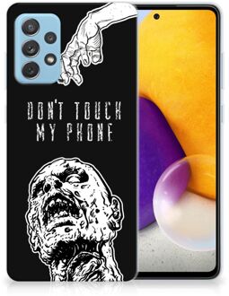 B2Ctelecom Back Case TPU Siliconen Hoesje Samsung Galaxy A72 Smartphone hoesje Super als Cadeautjes voor Hem Zombie