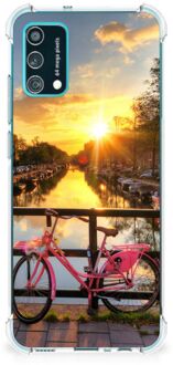 B2Ctelecom Back Case TPU Siliconen Hoesje Samsung Galaxy M02s | A02s Telefoon Hoesje met doorzichtige rand Amsterdamse Grachten