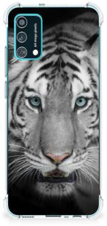 B2Ctelecom Back Case TPU Siliconen Hoesje Samsung Galaxy M02s | A02s Telefoon Hoesje met doorzichtige rand Tijger