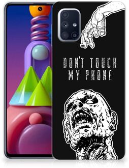 B2Ctelecom Back Case TPU Siliconen Hoesje Samsung Galaxy M51 Smartphone hoesje Super als Cadeautjes voor Hem Zombie