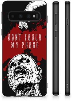 B2Ctelecom Back Case TPU Siliconen Hoesje Samsung Galaxy S10 GSM Hoesje met Zwarte rand Zombie Blood