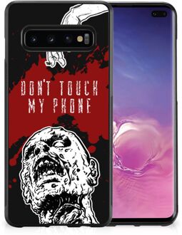 B2Ctelecom Back Case TPU Siliconen Hoesje Samsung Galaxy S10+ GSM Hoesje met Zwarte rand Zombie Blood