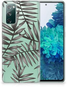 B2Ctelecom Back Case TPU Siliconen Hoesje Samsung Galaxy S20 FE Smartphone hoesje Leaves Grey