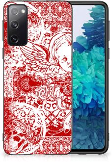 B2Ctelecom Back Case TPU Siliconen Hoesje Samsung Galaxy S20 GSM Hoesje met Zwarte rand Angel Skull Red