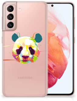 B2Ctelecom Back Case TPU Siliconen Hoesje Samsung Galaxy S21 Smartphone hoesje Panda Color